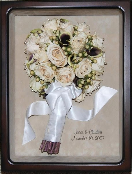 Pressed wedding bouquet