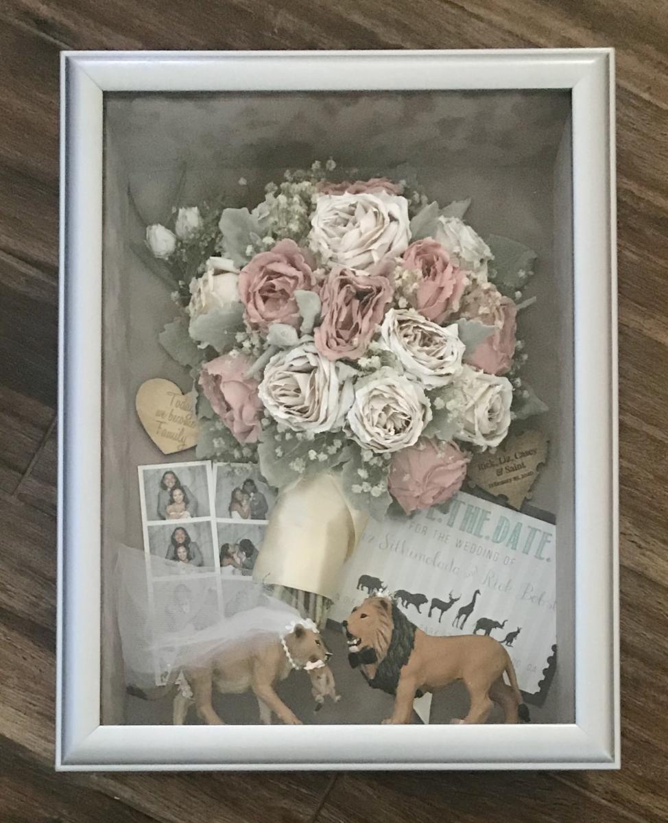 Pressed flower art piece