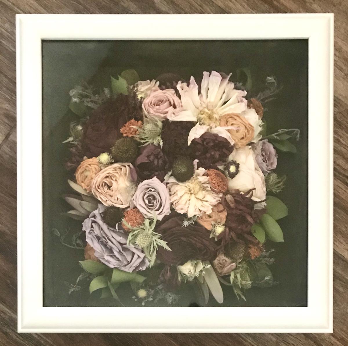 Pressed wedding flowers